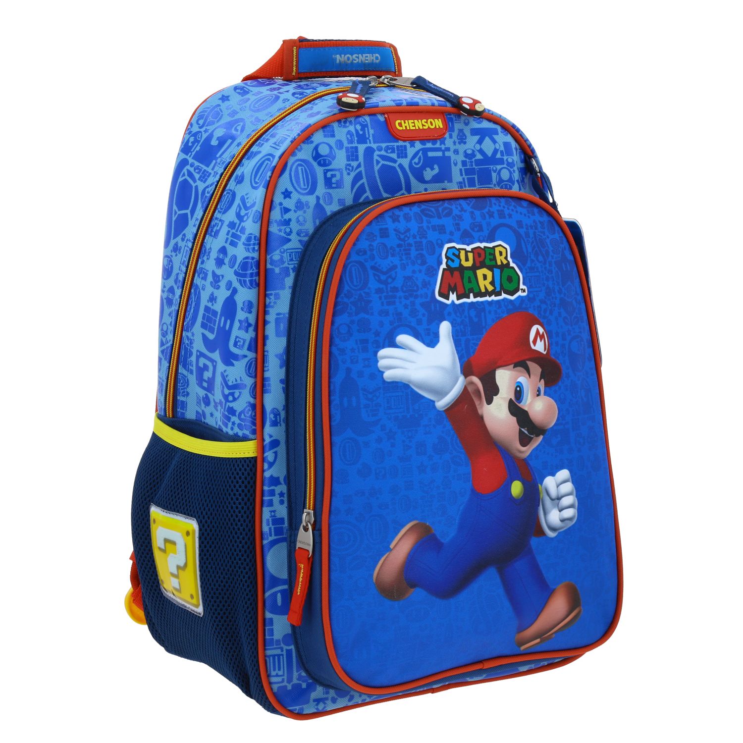 Mb Mochila Grande Chenson Mario Bros Azul