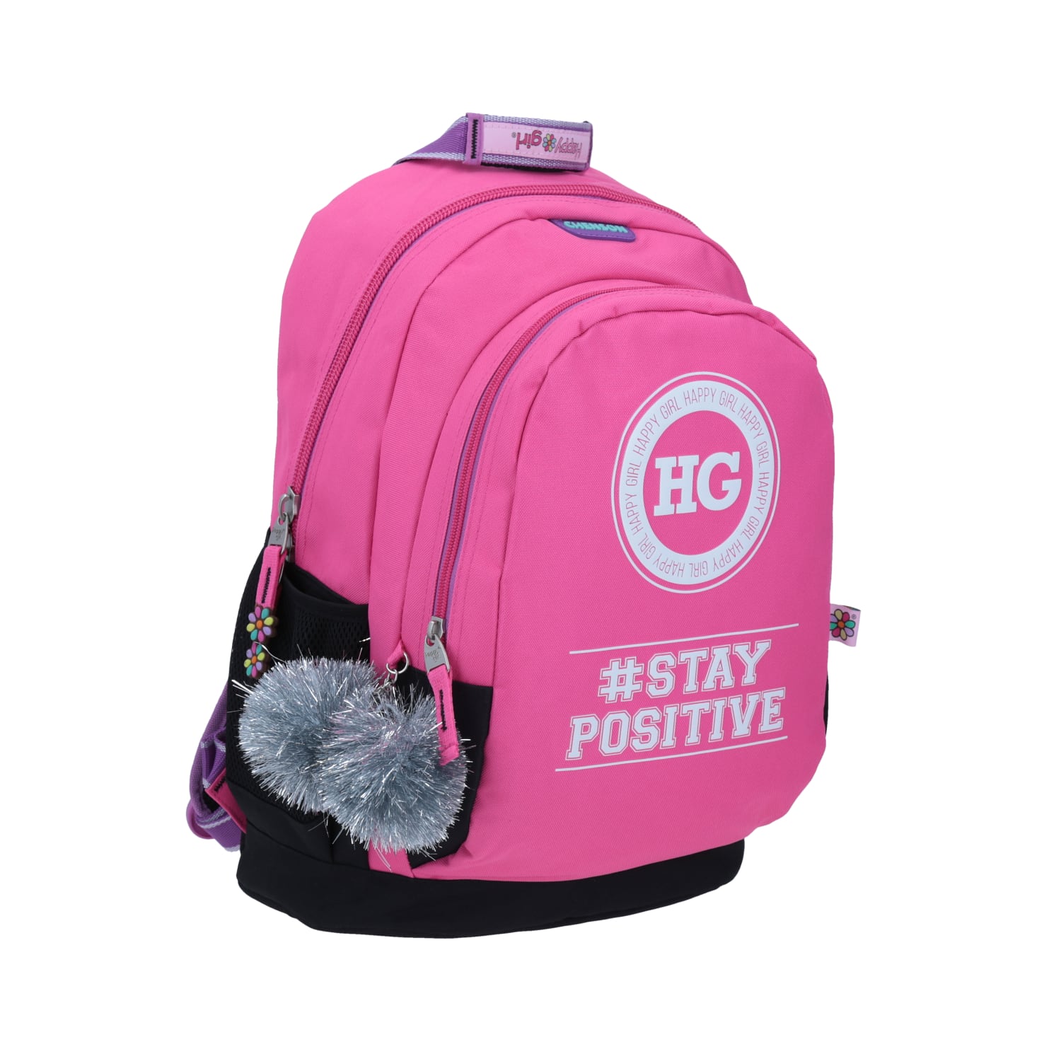HG64498-P MOCHILA STAY POSITIVE HAPPY GIRL